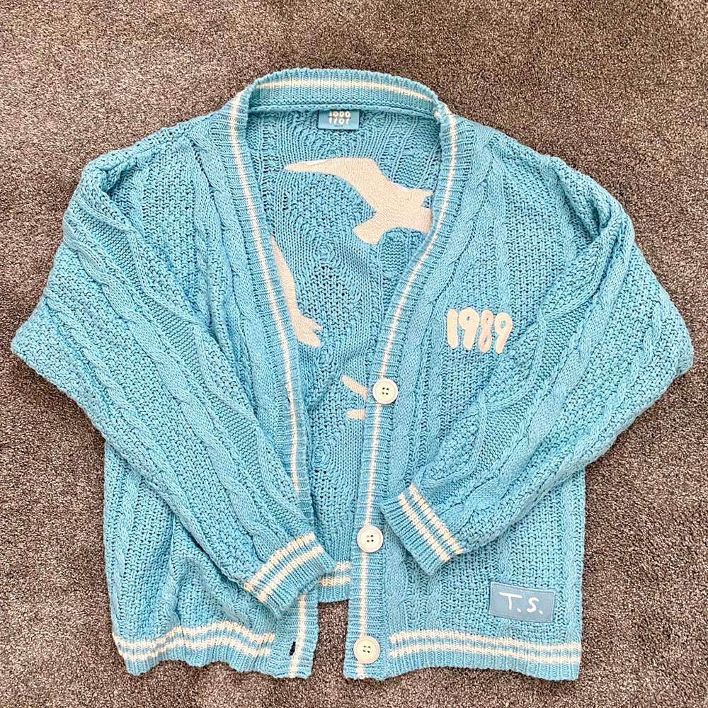 Taylor Swift 1989 Blue Knit Cardigan